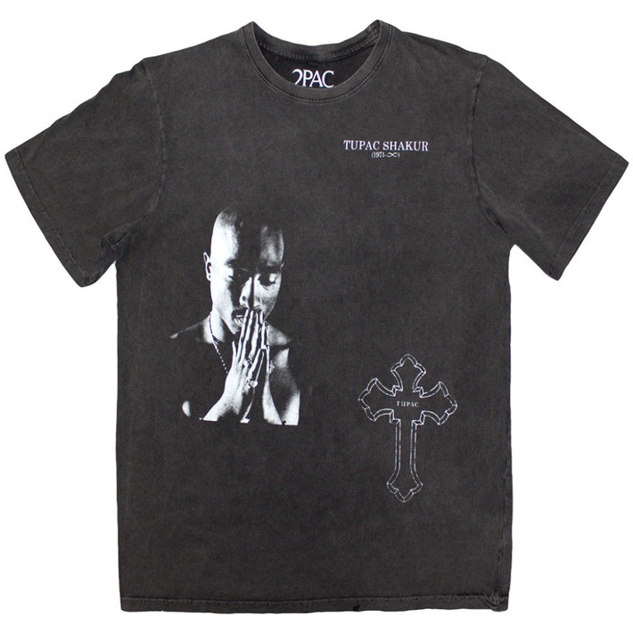 Tupac 'Photo Cross' (Stone Wash) Limited Edition T-Shirt