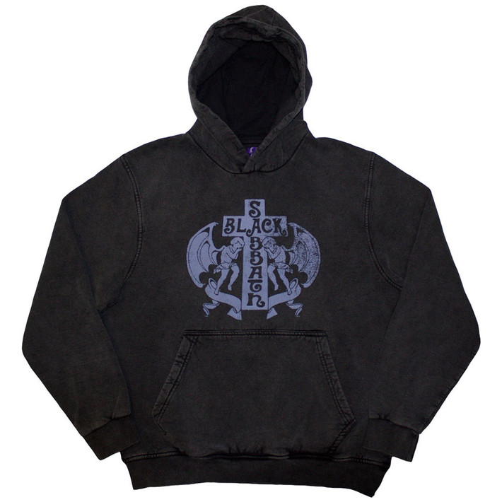 Black Sabbath 'Angels' (Grey Wash) Pull Over Hoodie