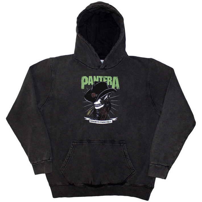 Pantera 'Skeleton Cowboy' (Grey Wash) Pull Over Hoodie