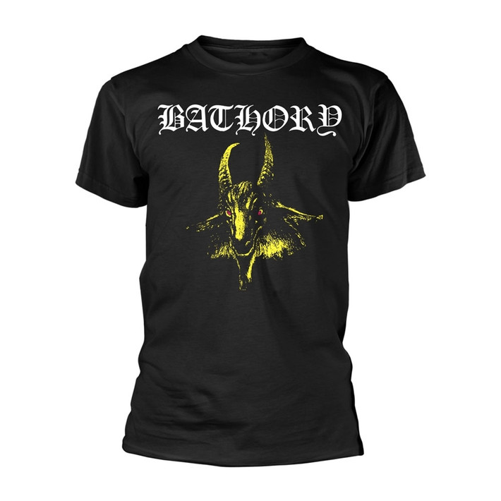 Bathory 'Goat Yellow' (Black) T-Shirt Front