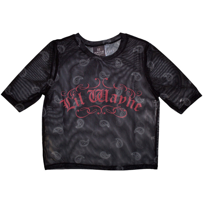 Lil Wayne 'Script Logo' (Black) Womens Crop Top