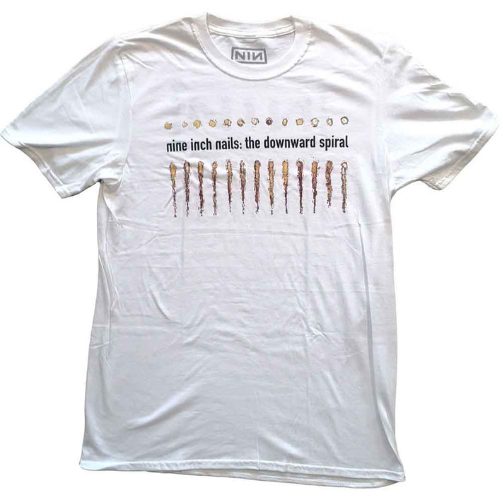 Nine Inch Nails 'Downward Spiral' (White) T-Shirt | Eyesore Merch