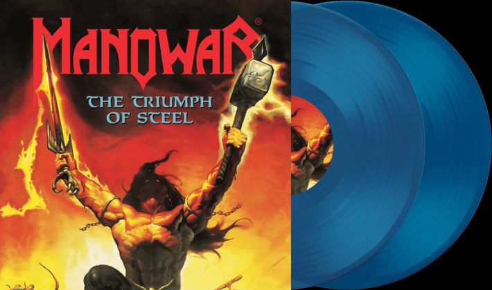 Manowar 'The Triumph Of Steel' 2LP Transparent Blue Vinyl