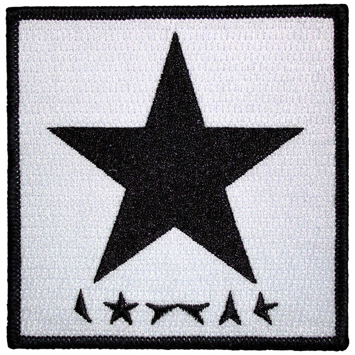 David Bowie 'Blackstar On White' (Iron On) Patch