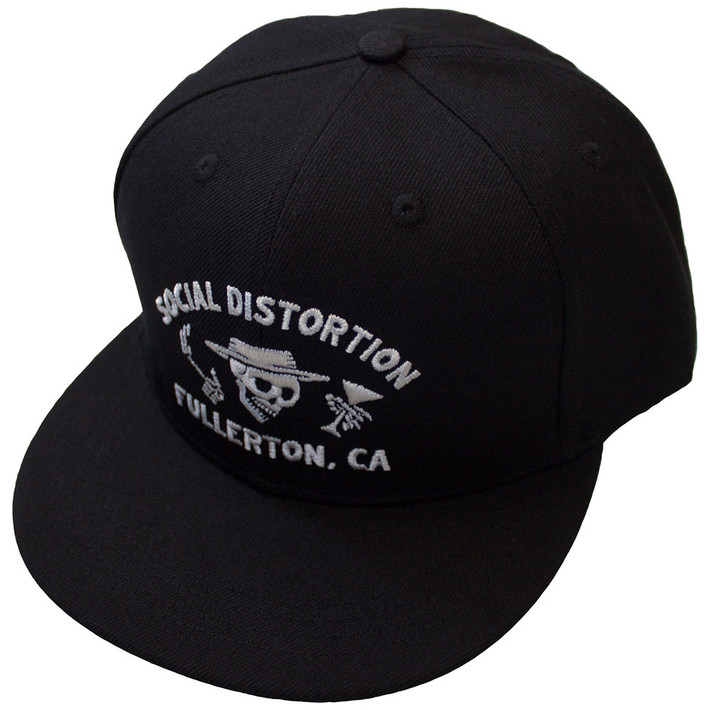 Social Distortion 'Fullerton Skelly' (Black) Snapback Cap