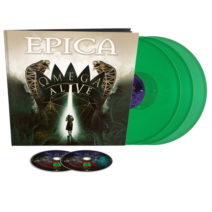 Epica 'Omega Alive' Limited Edition 3LP Green Vinyl + Blu-ray & DVD