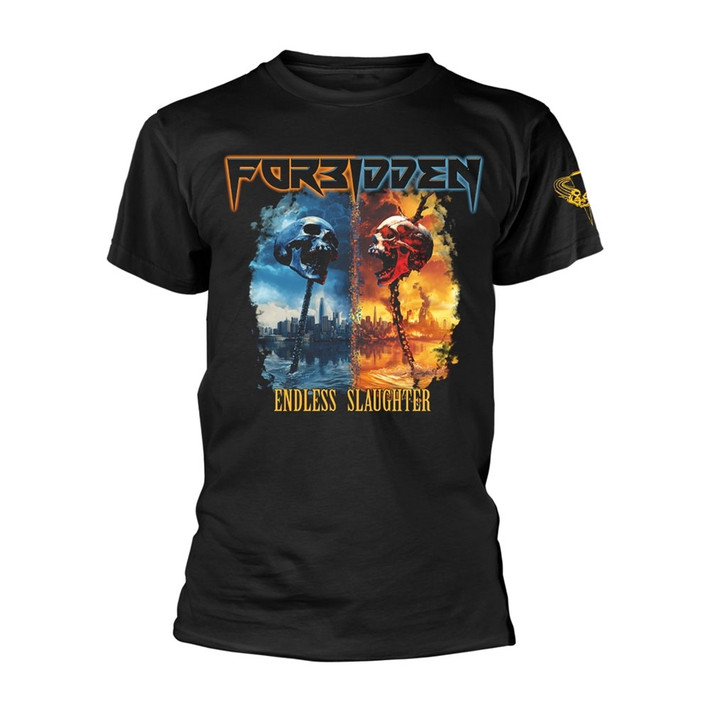 Forbidden '40 Years Of Evil' (Black) T-Shirt Front