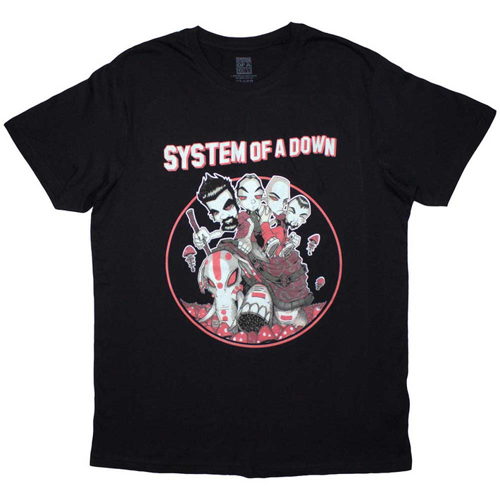 System Of A Down 'Mushroom People' (Black) T-Shirt