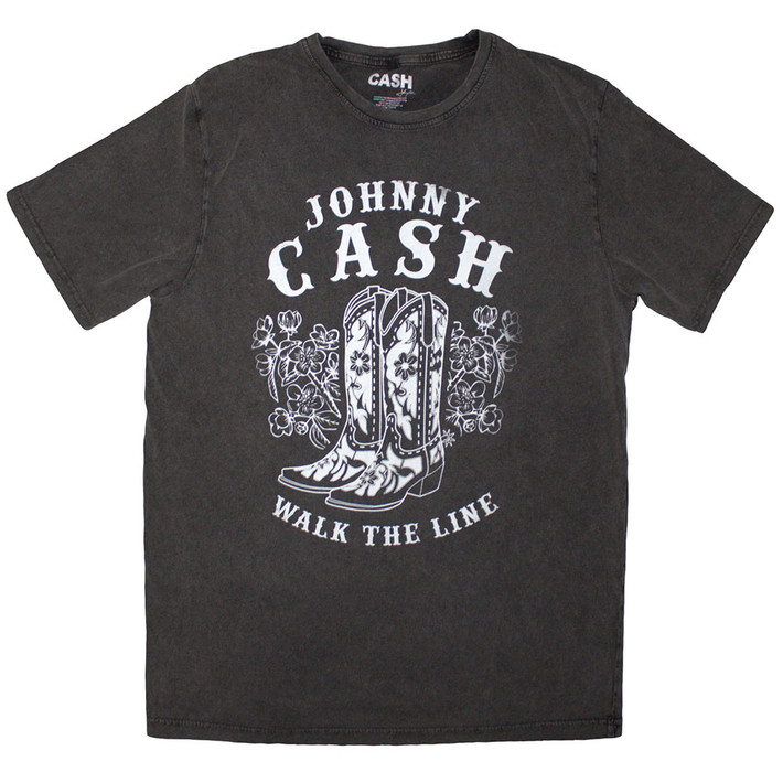 Johnny Cash 'Walk The Line Boots' (Stone Wash) Limited Edition T-Shirt