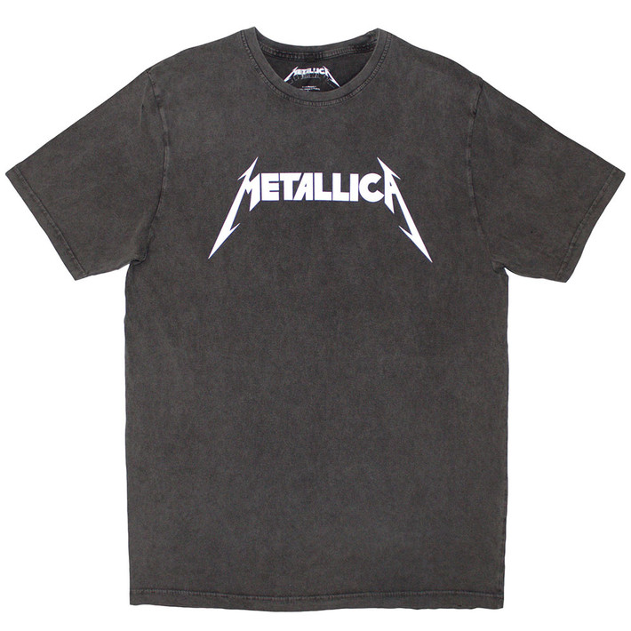Metallica 'Logo' (Stone Wash) Limited Edition T-Shirt