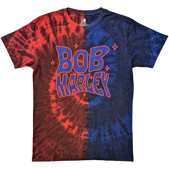 Bob Marley 'Trippy Text' (Tie Dye) Eco T-Shirt