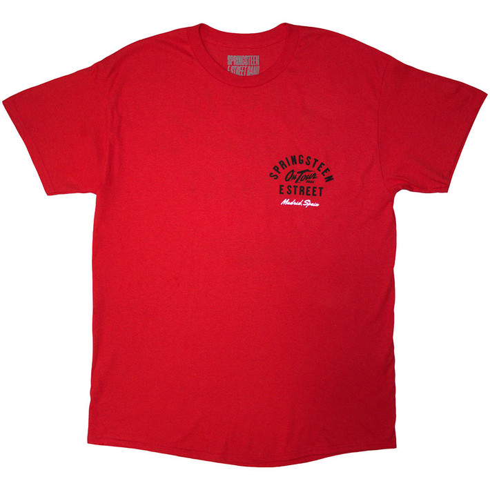 Bruce Springsteen 'Tour '24 Madrid Event' (Red) T-Shirt