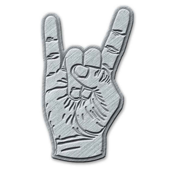 Generic Battle Jacket 'Devil Horns' Pin Badge