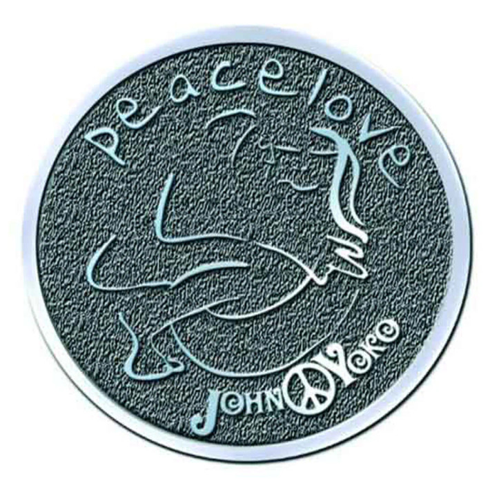 John Lennon 'Peace & Love HiChrome' Pin Badge