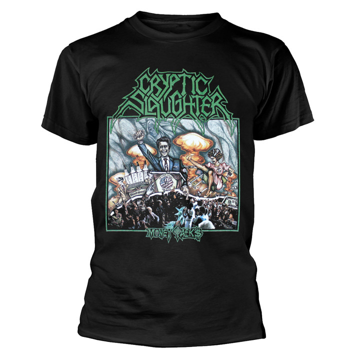 Cryptic Slaughter 'Money Talks' (Black) T-Shirt
