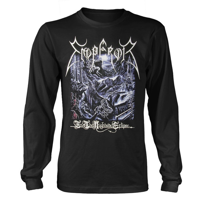 Emperor 'In The Nightside Eclipse' (Black) Long Sleeve Shirt Front