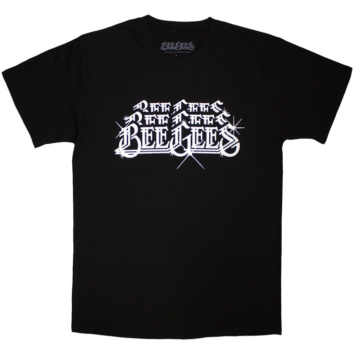 Bee Gees 'Stacked Logo' (Black) T-Shirt