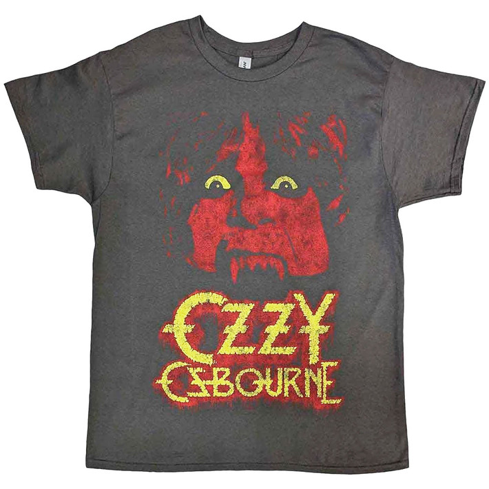 Ozzy Osbourne 'Yellow Eyes Jumbo' (Grey) T-Shirt