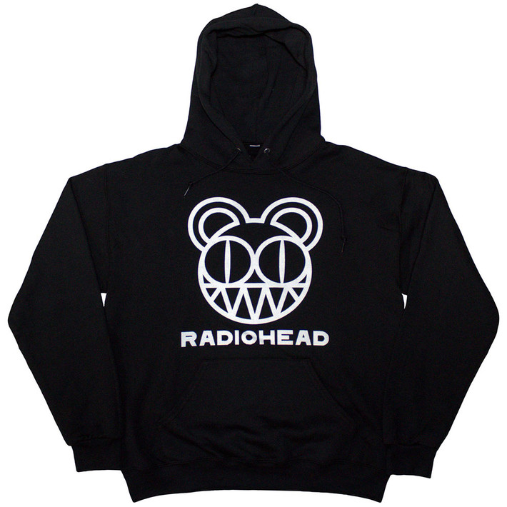 Radiohead 'Bearhead' (Black) Pull Over Hoodie