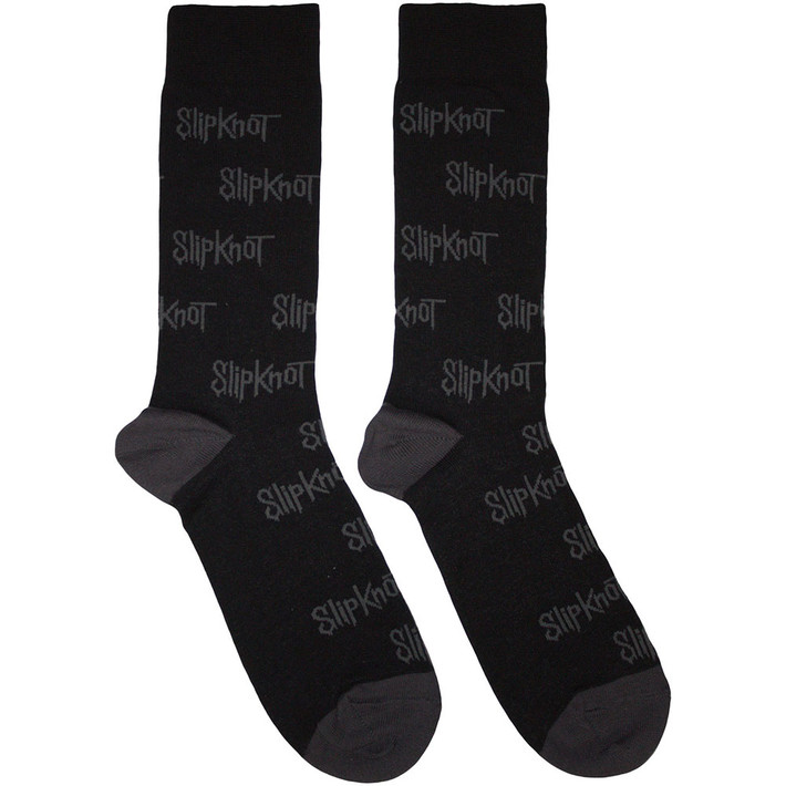Slipknot 'All Over Print Logos' (Black) Socks (One Size = UK 7-11)