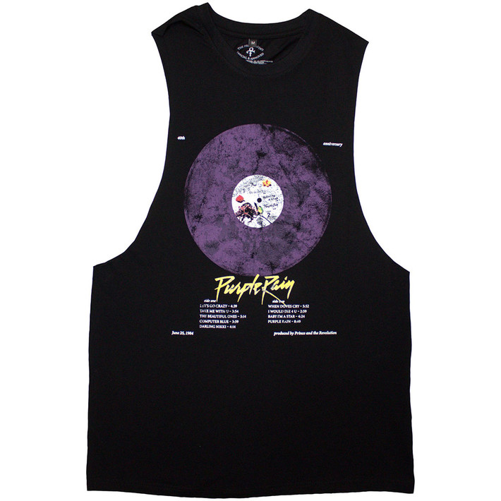 Prince 'Purple Rain Disc' (Black) Vest