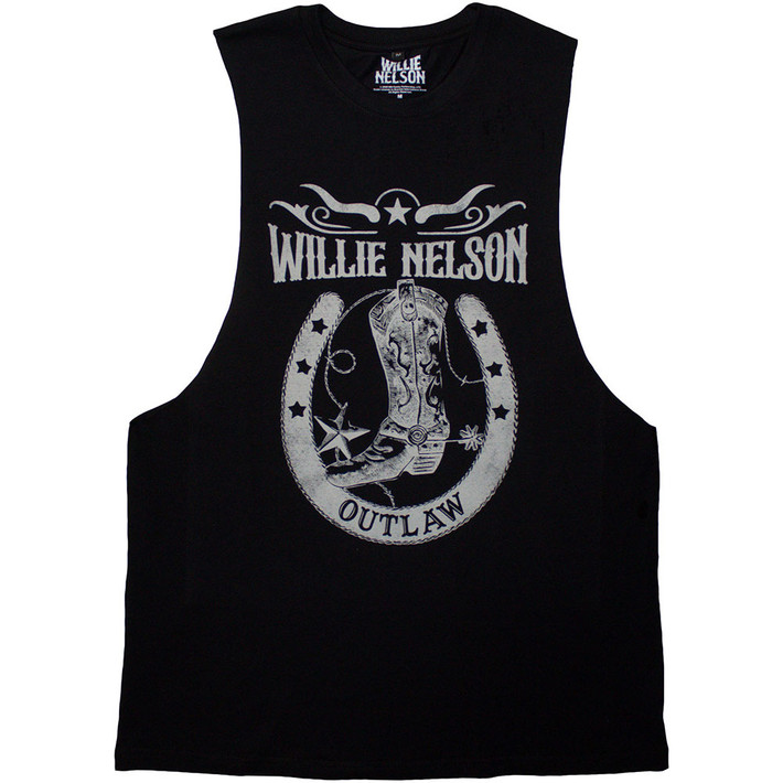 Willie Nelson 'Outlaw' (Black) Vest