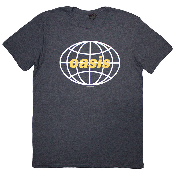Oasis 'Globe Logo' (Blue) T-Shirt