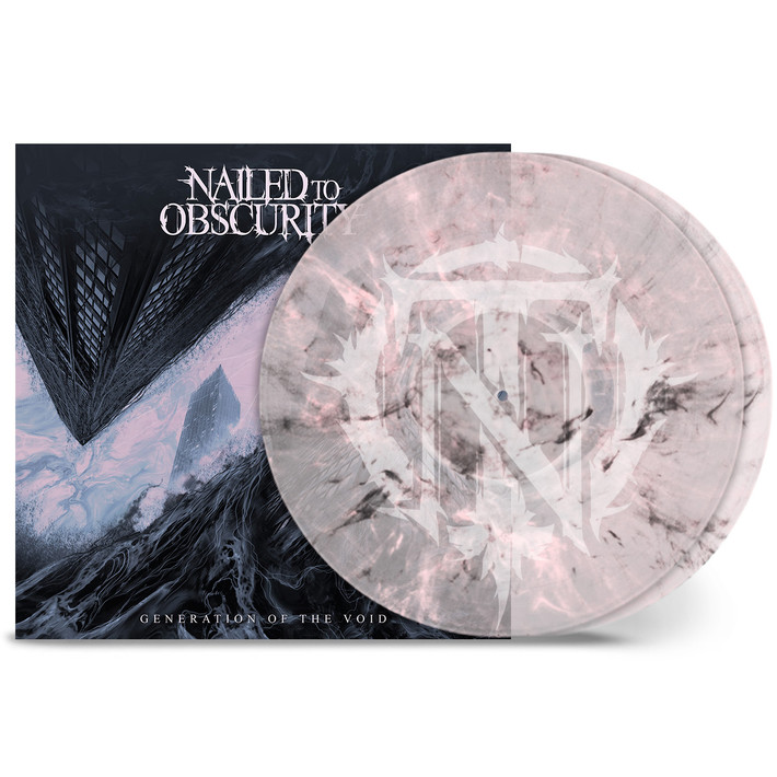 Nailed to Obscurity 'Generation of the Void' 2LP Clear Light Rose Black Marbled Vinyl