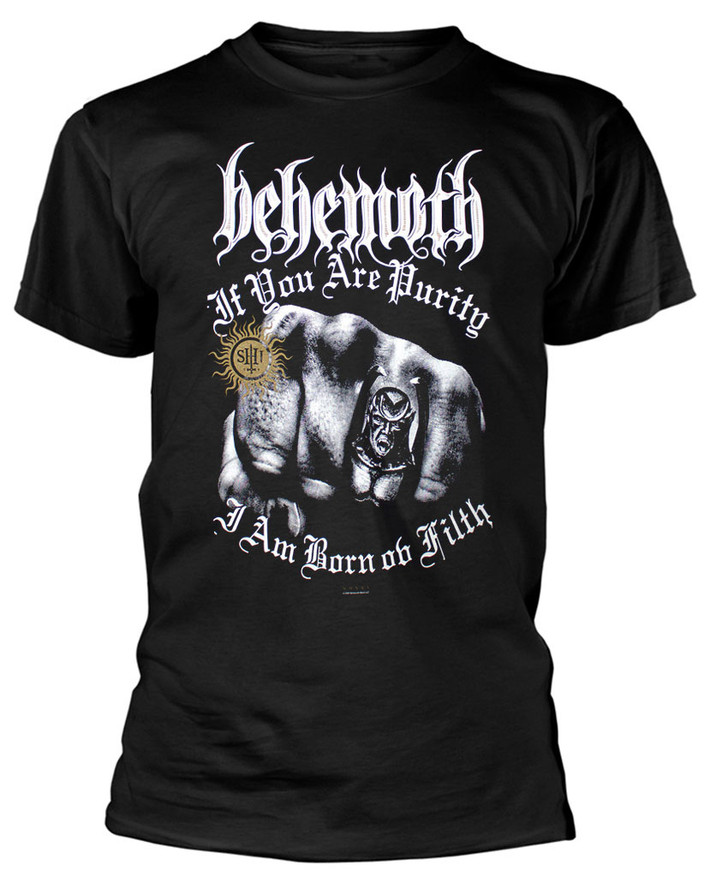 Behemoth 'The Shit Ov God Purity Fist' (Black) T-Shirt Front