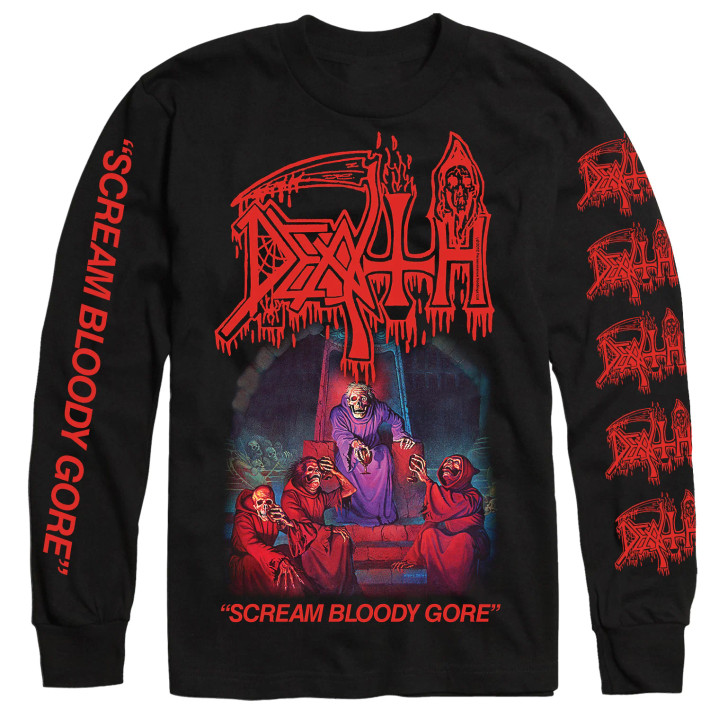 Death 'Scream Bloody Gore' (Black) Long Sleeve Shirt