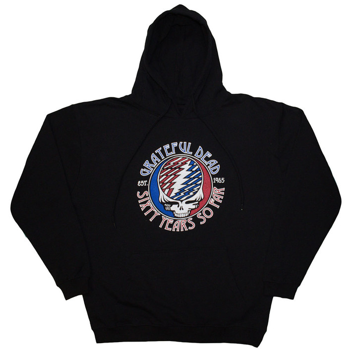 Grateful Dead 'Stealie 60' (Black) Pull Over Hoodie