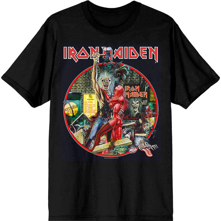 Iron Maiden 'Paradise Club Circle' (Black) T-Shirt