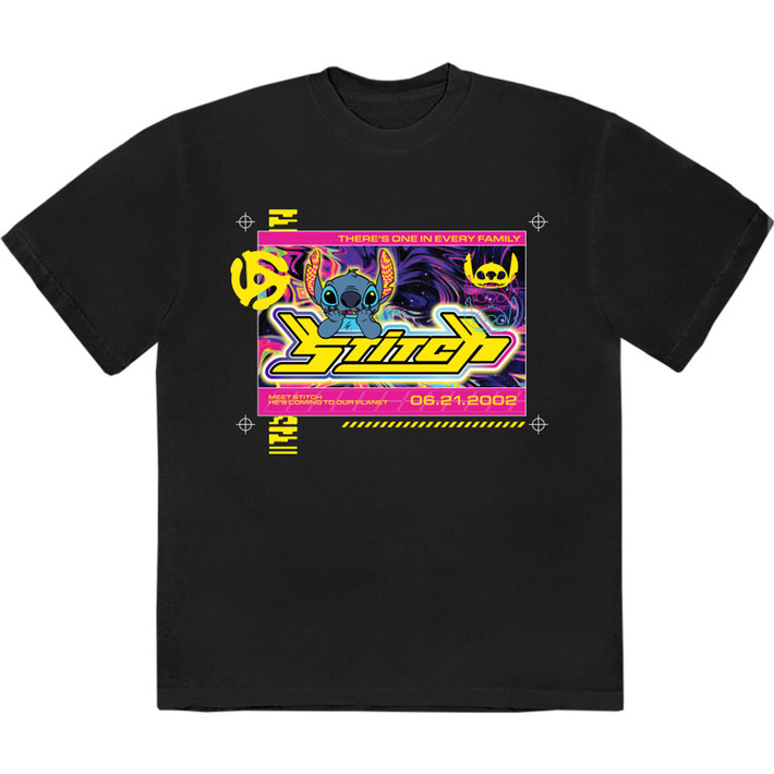 Disney Lilo & Stitch 'Stitch One In Every Family' (Black) T-Shirt
