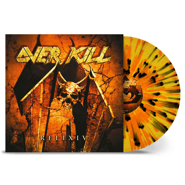 Overkill 'Reli XIV' LP Yellow Orange Black Splatter Vinyl