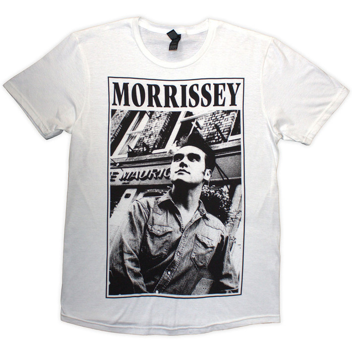 Morrissey 'Maurice B&W' (White) T-Shirt | Eyesore Merch