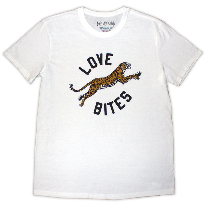 Def Leppard 'Love Bites Leap' (White) T-Shirt