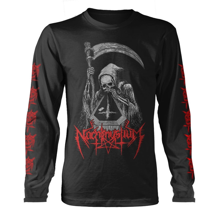 Nachtmystium 'White Powder' (Black) Long Sleeve Shirt Front