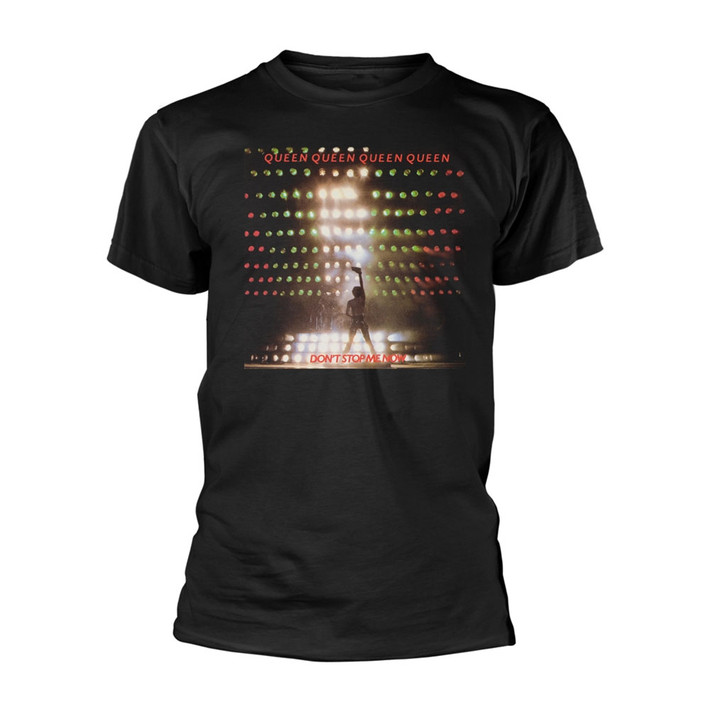 Queen 'Don't Stop Me Now Small Text' (Black) T-Shirt