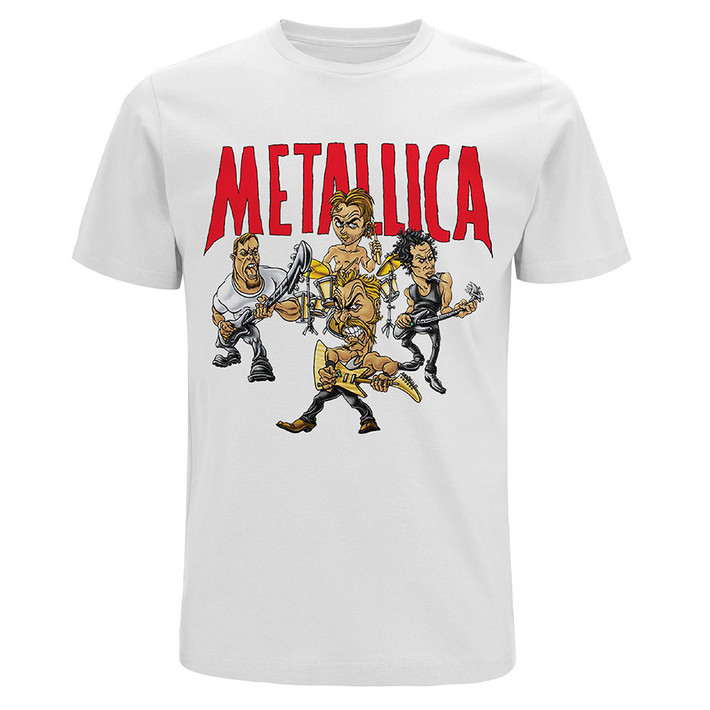Metallica 'Load Chavez Cartoon' (White) T-Shirt