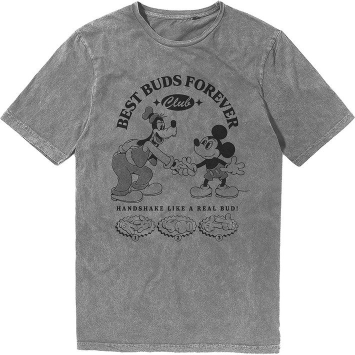Disney Mickey Mouse 'MM Best Buds Forever Club' (Stone Wash) Limited Edition T-Shirt