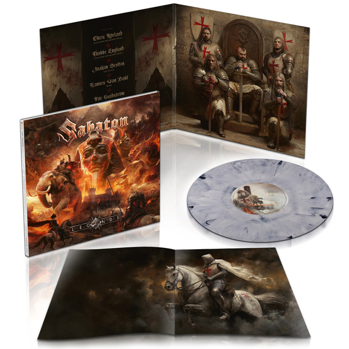 Sabaton 'Legends' (Templars Edition) LP Glacial Mist Marble Vinyl