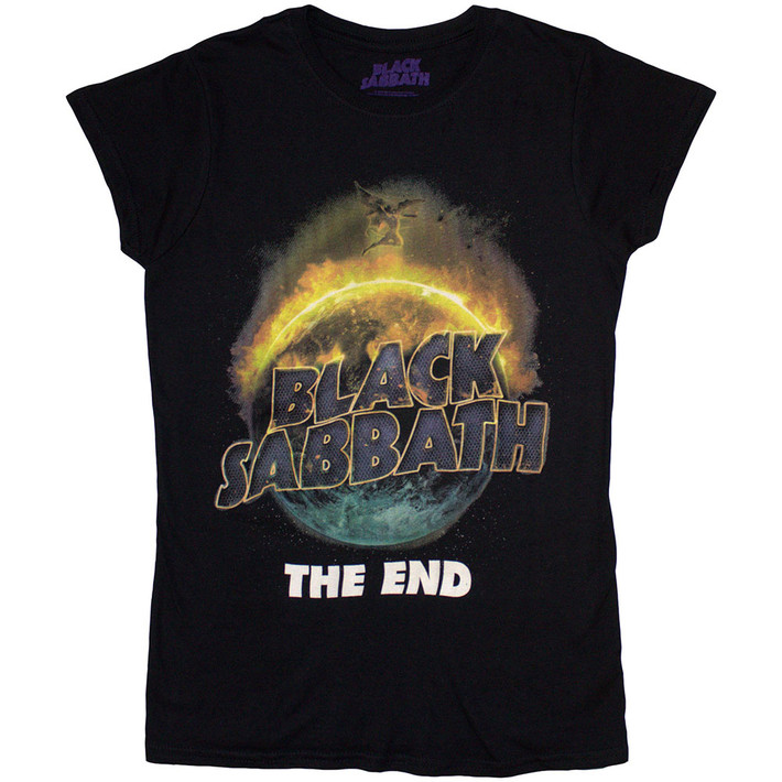Black Sabbath 'The End' (Black) Womans Fitted T-Shirt