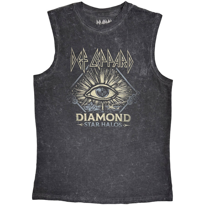 Def Leppard 'Diamond Star Halos' (Grey) Eco Tank Vest