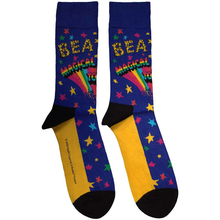 The Beatles 'Magical Mystery Tour Blue' (Multicoloured) Womens Socks (One Size = UK 4-7)