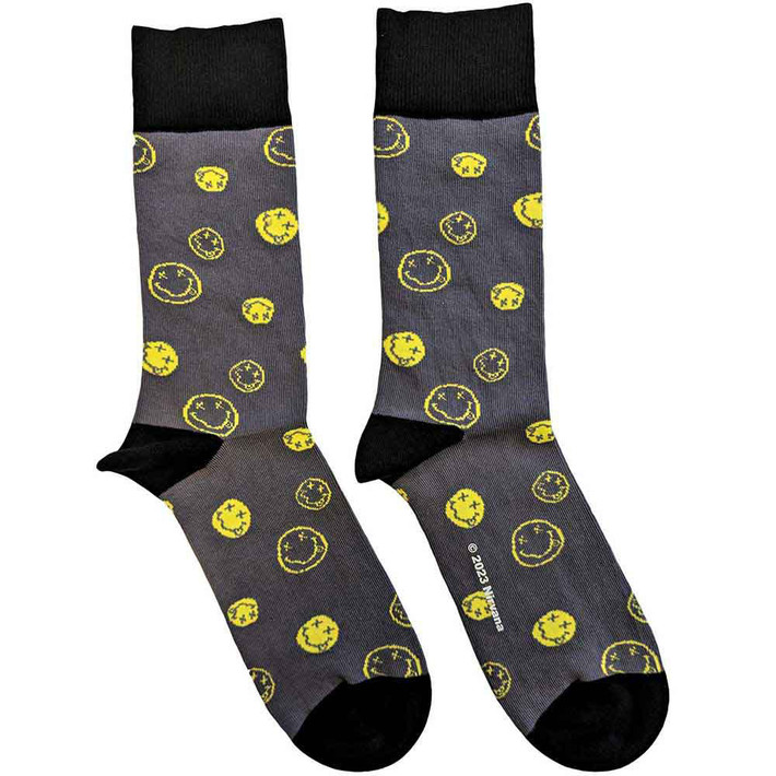 Nirvana 'Mixed Happy Faces' (Multicoloured) Womens Socks (One Size = UK 4-7)