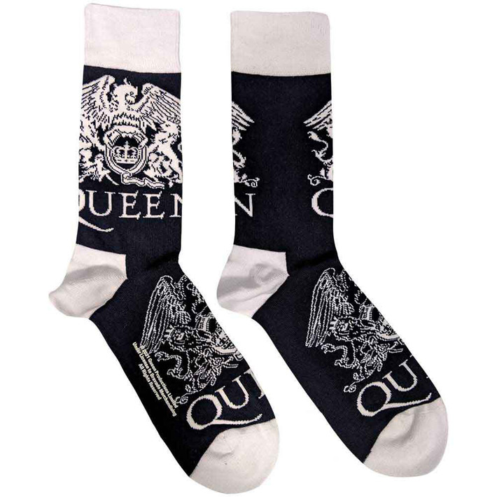 Queen 'White Crests' (Multicoloured) Womens Socks (One Size = UK 4-7)