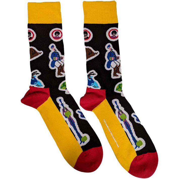 The Beatles 'Portholes & Characters' (Multicoloured) Womens Socks (One Size = UK 4-7)