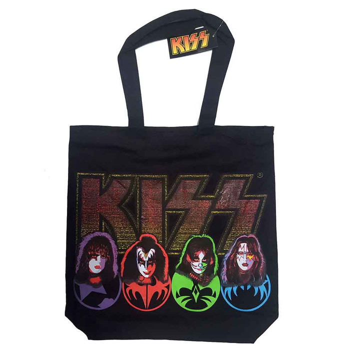KISS 'Faces & Logo' Rocksax Tote Bag