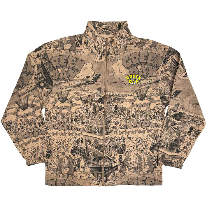 Green Day 'Dookie All Over Print' (Brown) All Over Print Jacket