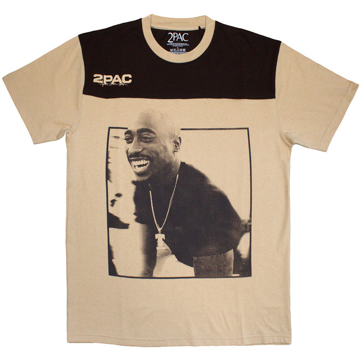 Tupac 'Colour Block' (Brown & Sand) Eco T-Shirt